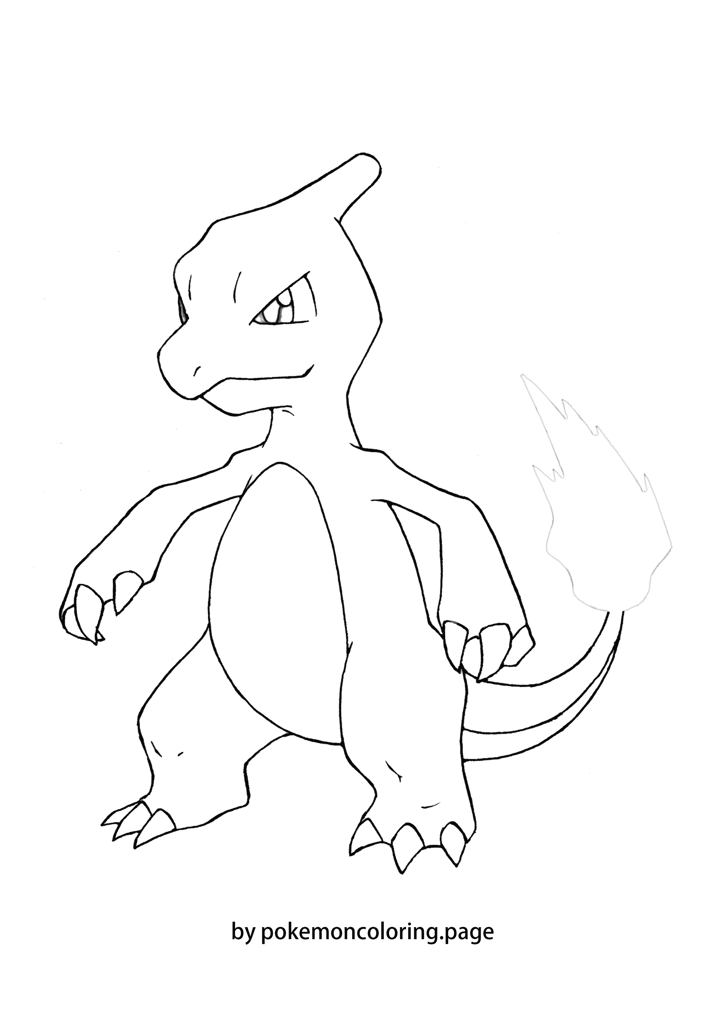 charmeleon coloring page (#1)