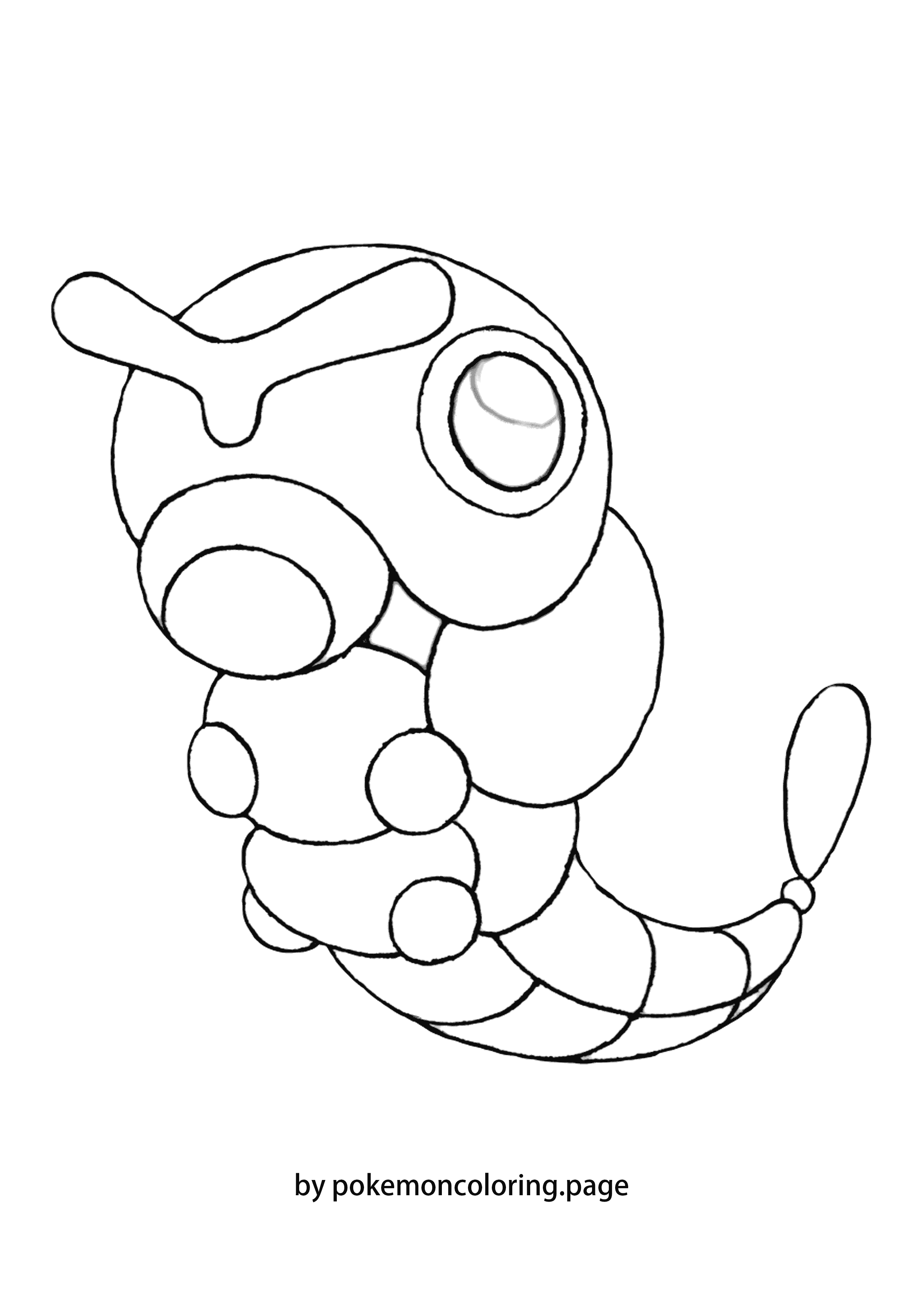 Caterpie coloring page (#1)