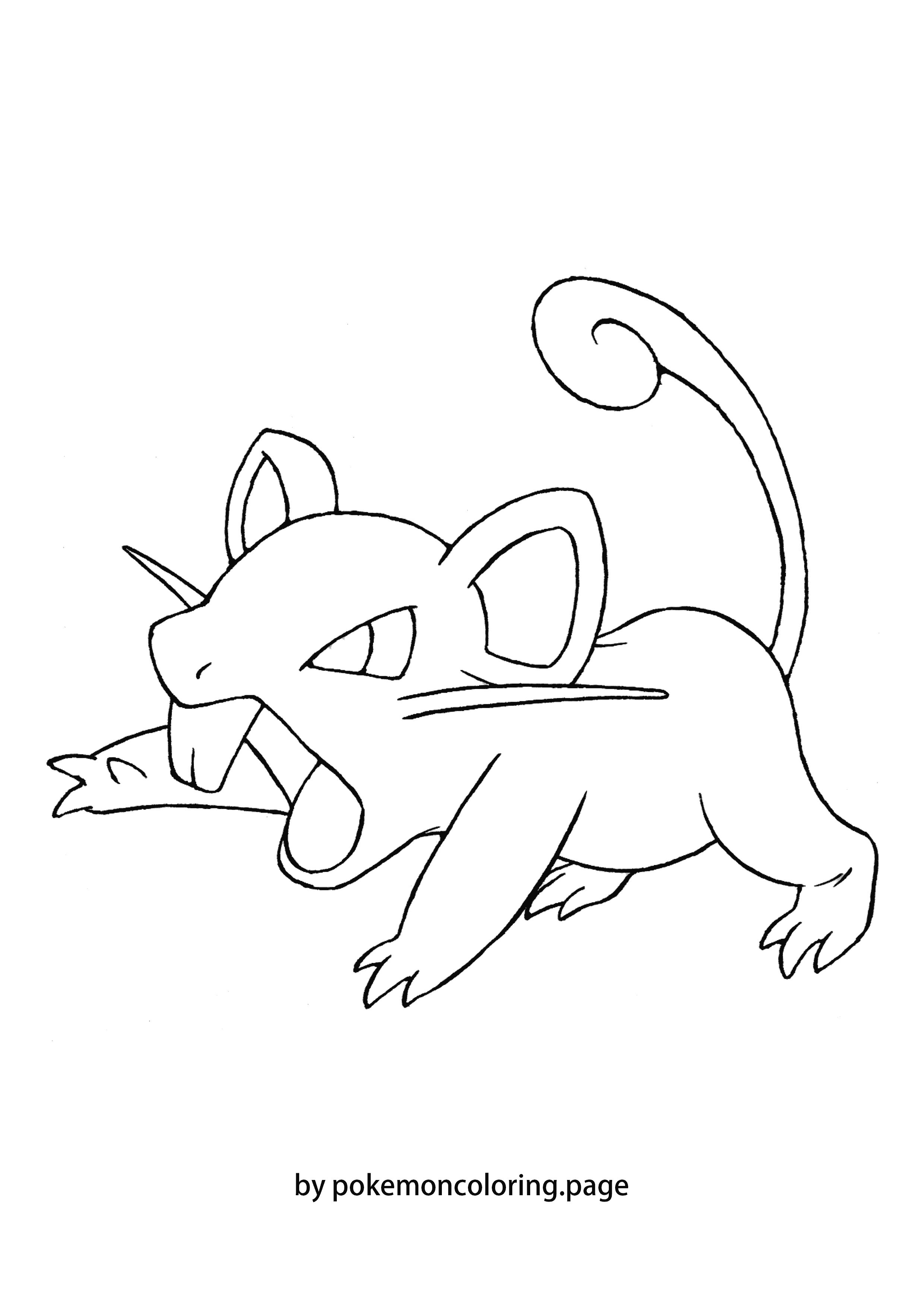 Rattata coloring page (#1)