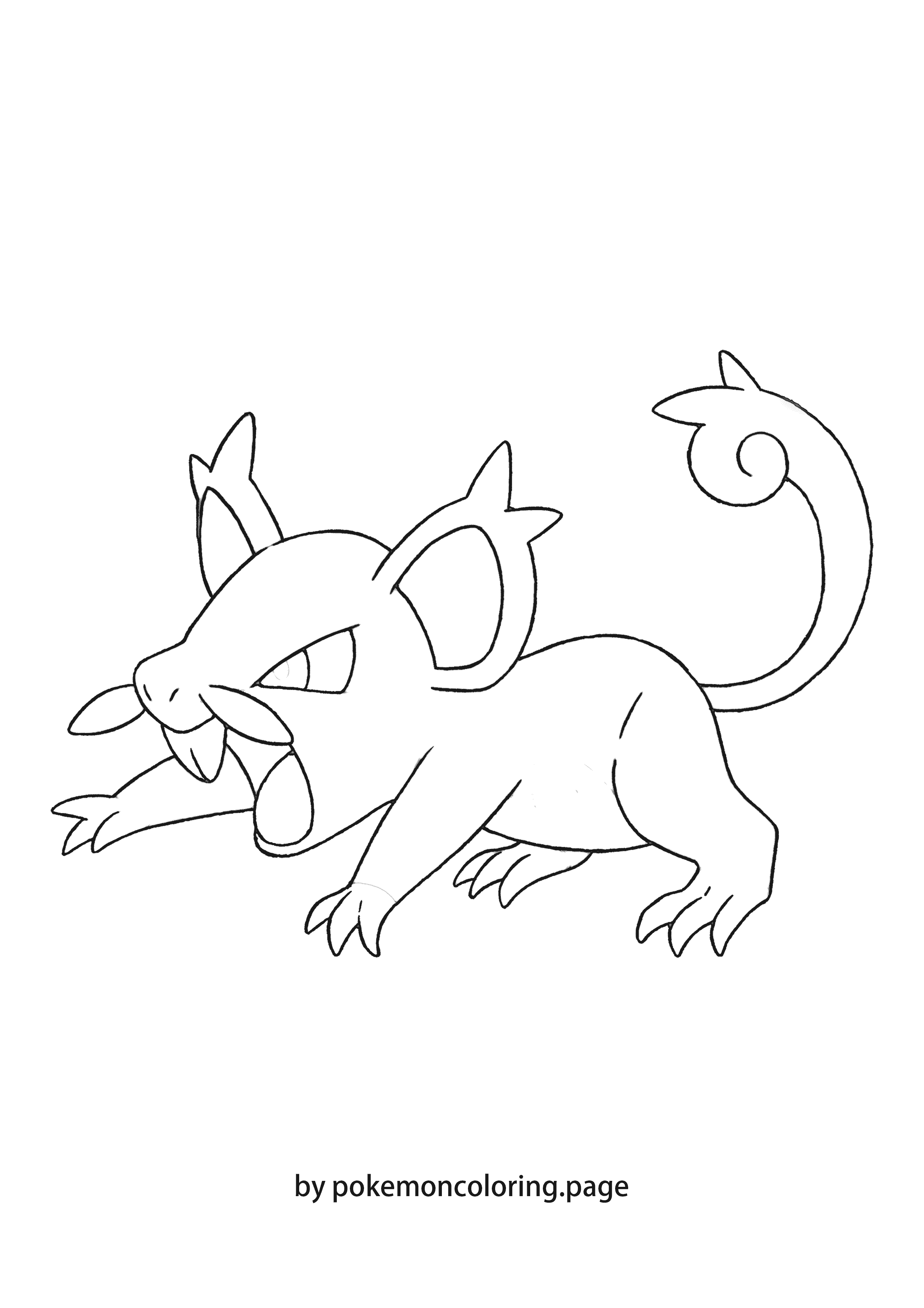 Rattata Alola coloring page (#1)