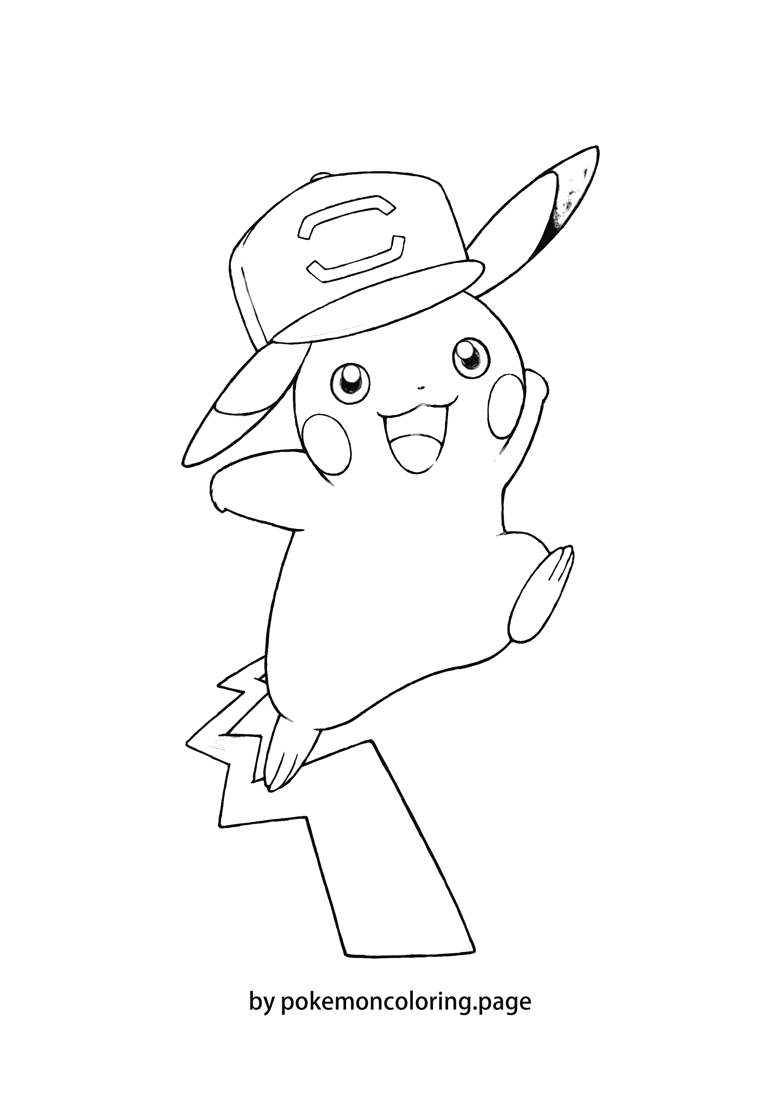 Pikachu Alola coloring page (#1)