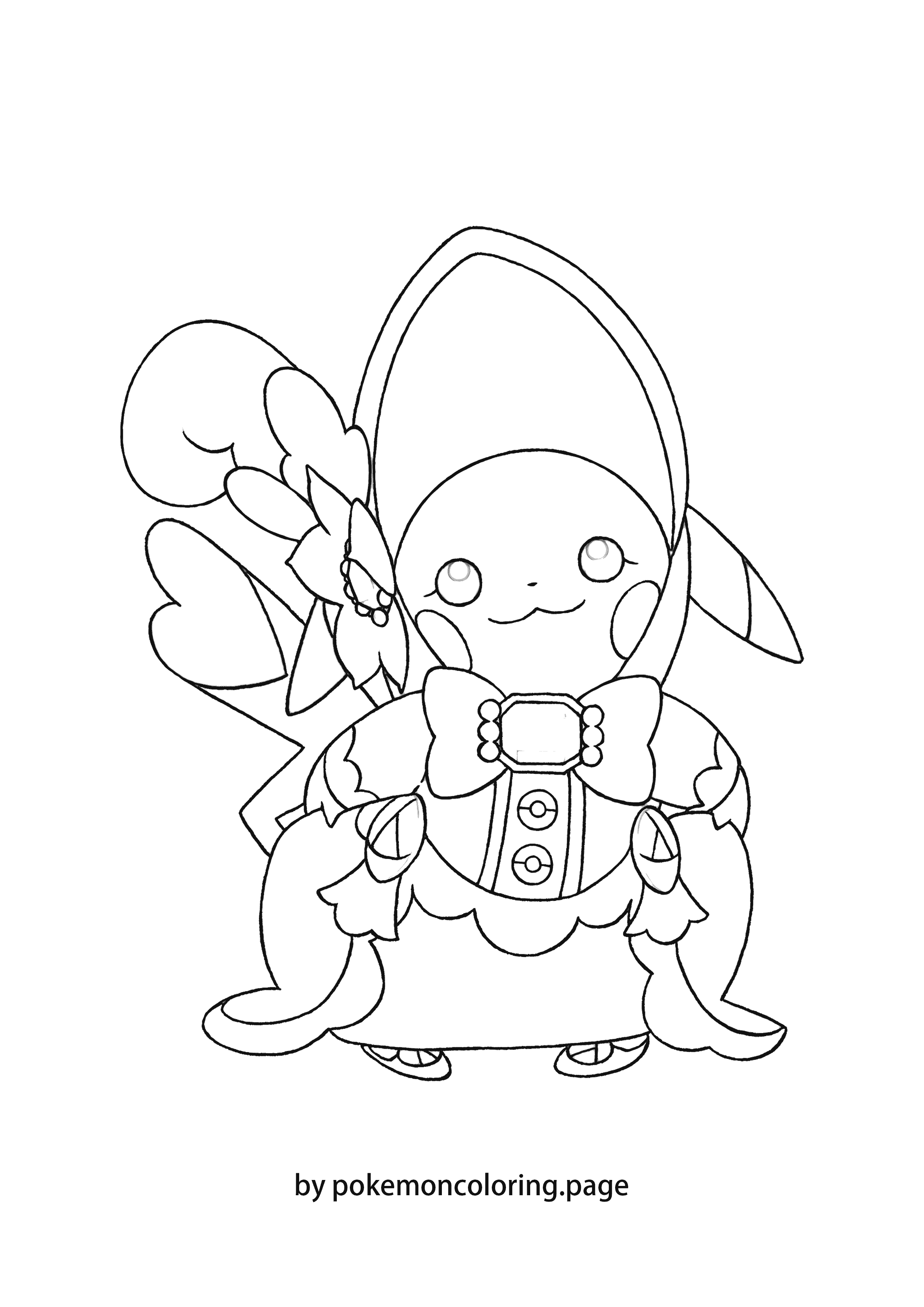 Pikachu Belle coloring page (#1)