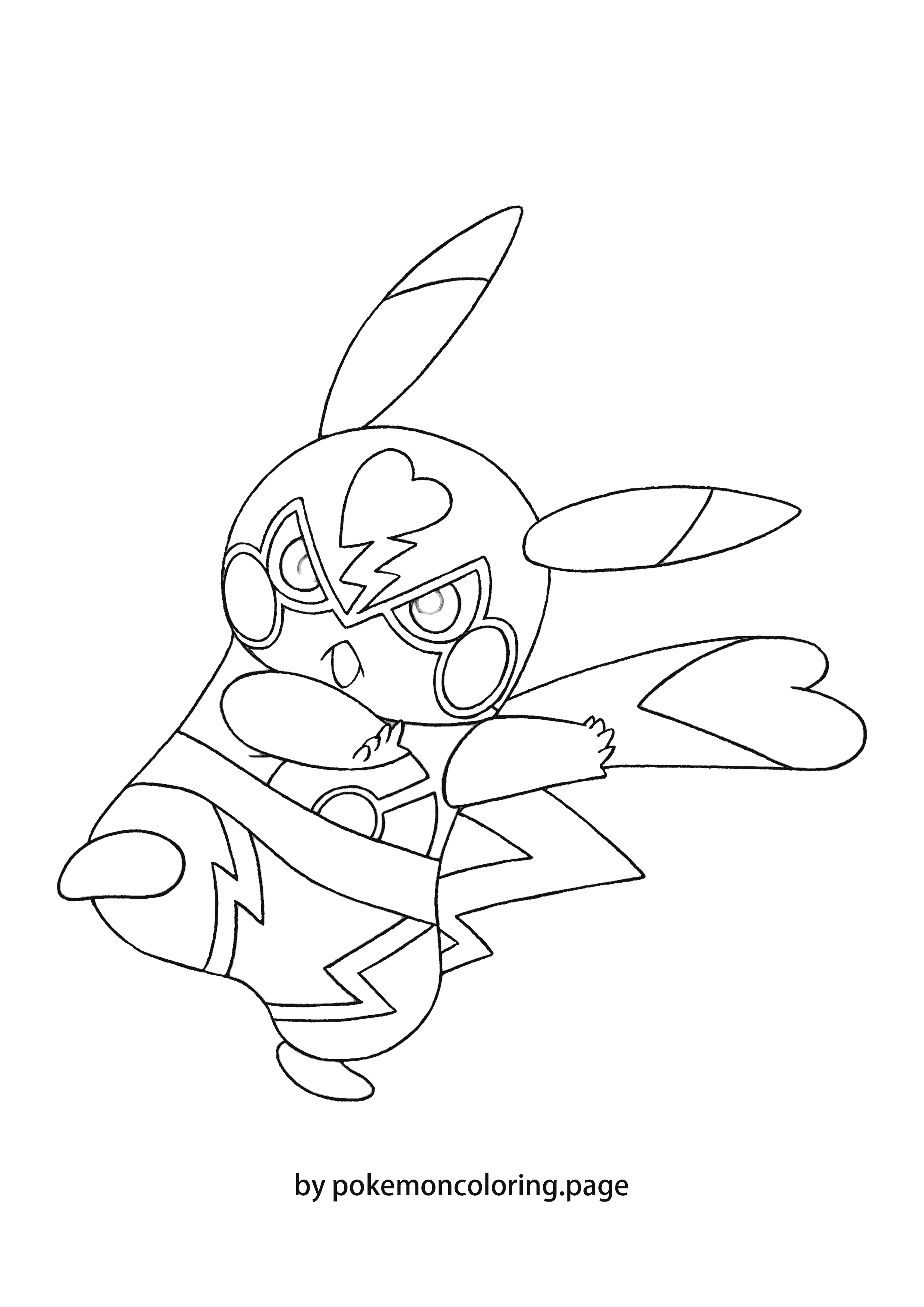 Pikachu Libre coloring page (#1)