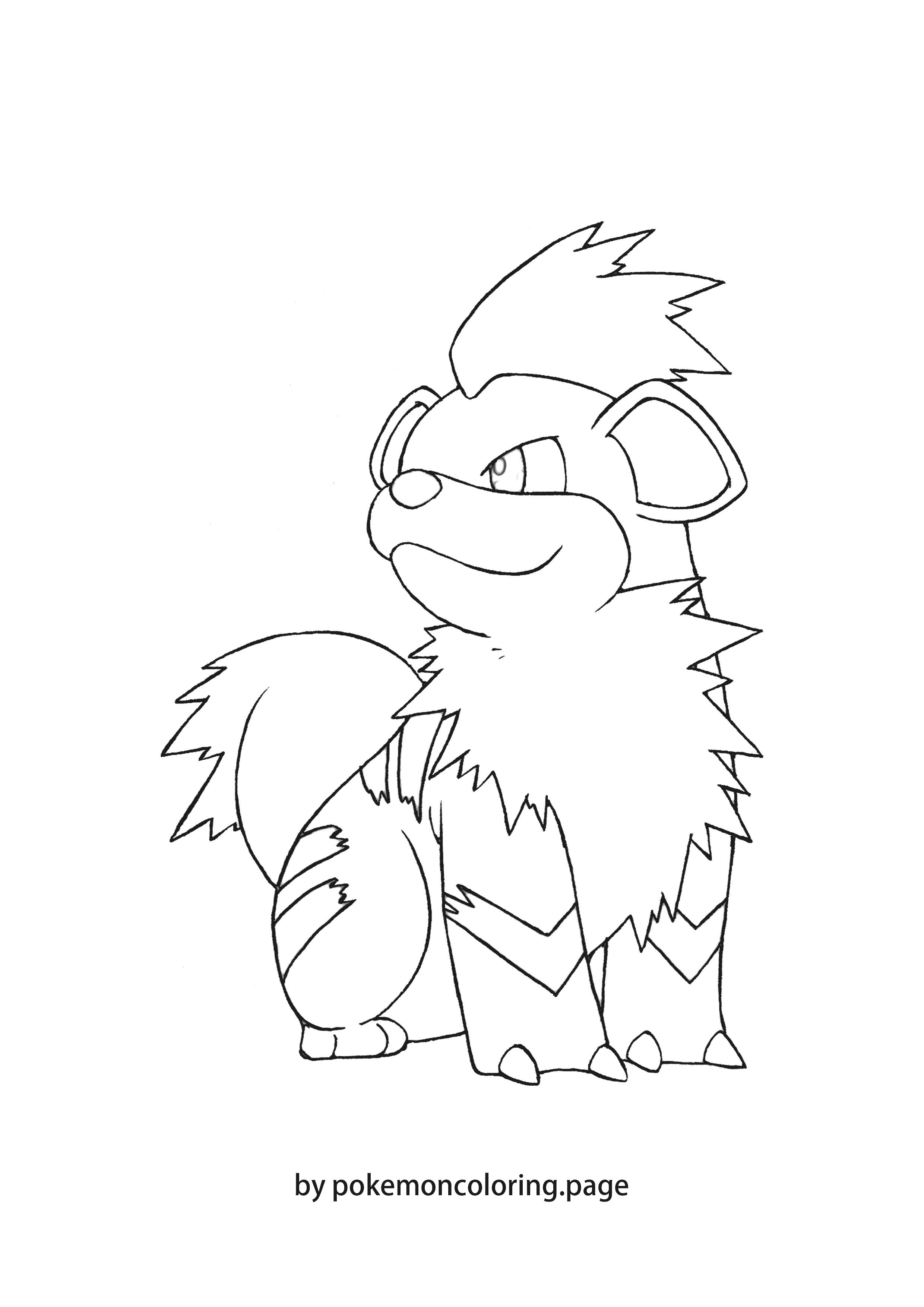 Growlithe coloring page (#1)